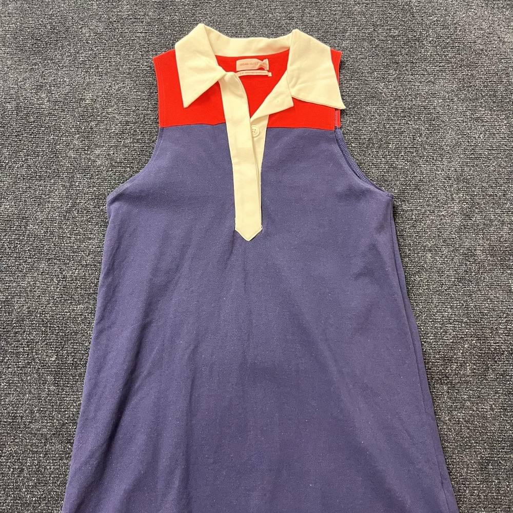Urban‎ Outfitters Dress Womens Small Purple Colorblock Sleeveless Polo Knit Mini